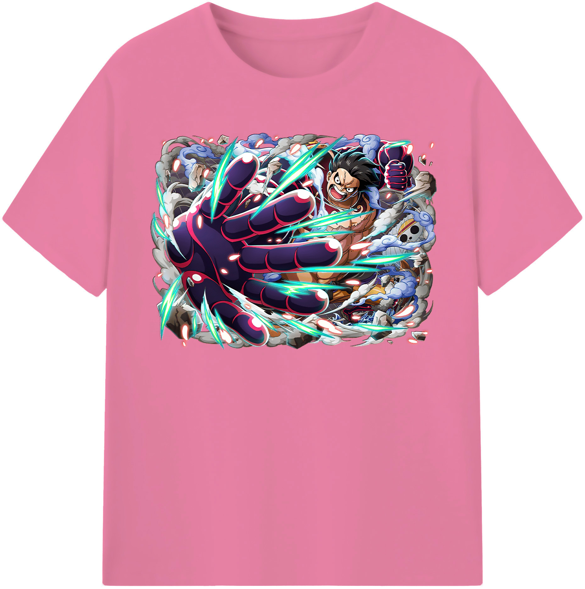 ワンピース モンキー・D・ルフィ ONE PIECE Monkey D. Luffy 綿100％半袖Tシャツ（フロントプリント）